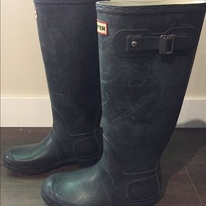 Hunter Boots Original Rain Tall Waterproof Blue